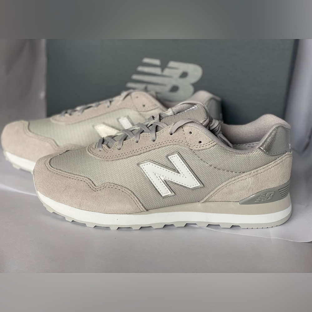 New Balance Gray and White 515v3 Sneaker - Wide